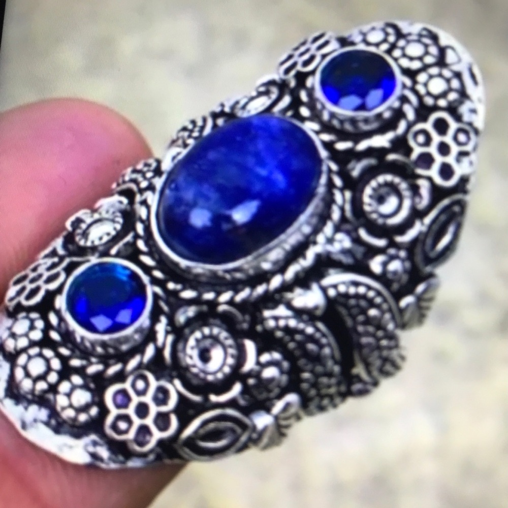 Lapis Lazuli 925 Sterling Silver Ring